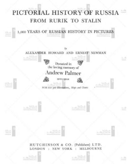  Pictorial history of Russia from Rurik to Stalin