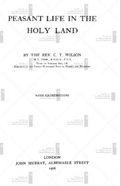  Peasant life in the Holy Land