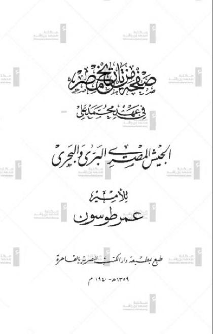  A page from the history of Egypt during the reign of Muhammad Ali