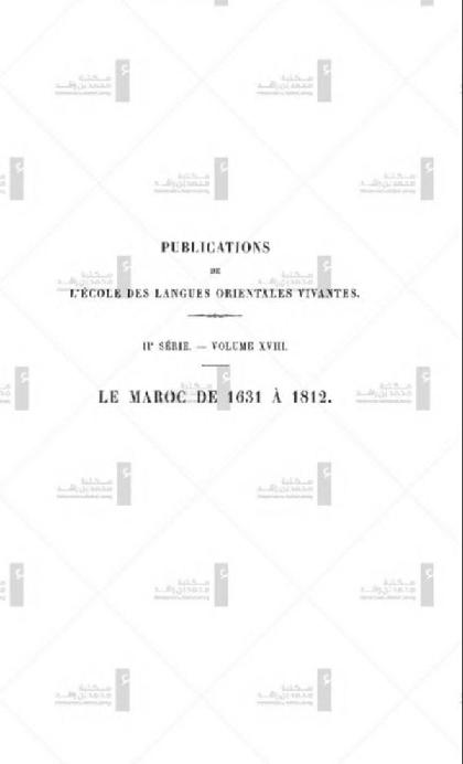  Morocco from 1631 to 1812