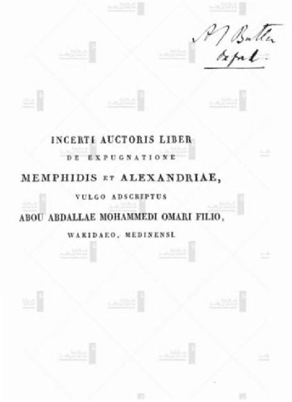  Incerto auctoris liber De expurgation Memphis's et Alexandriae