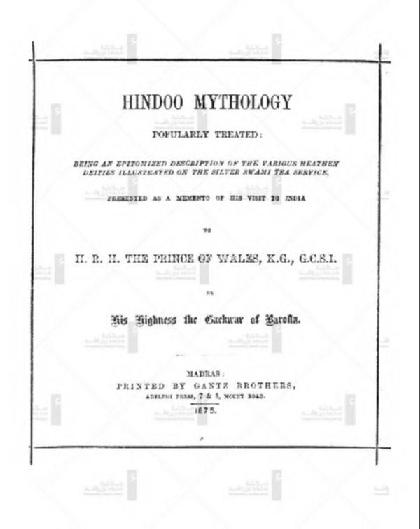 Hindoo mythology popularly treated