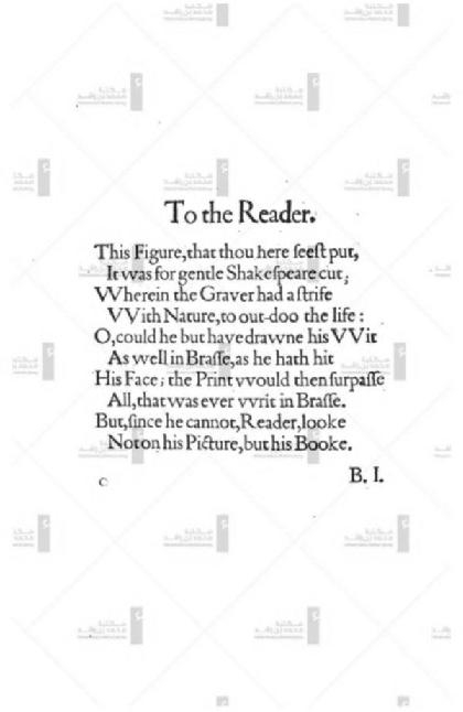  Mr. William Shakespeare comedies, histories, and tragedies