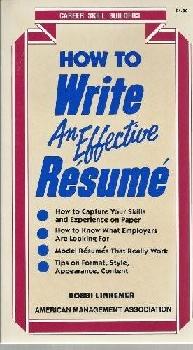  How to write an effective resume