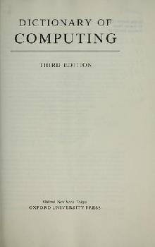 Dictionary of computing