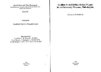  Godlists from Old Babylonian Nippur in the University Museum, Philadelphia