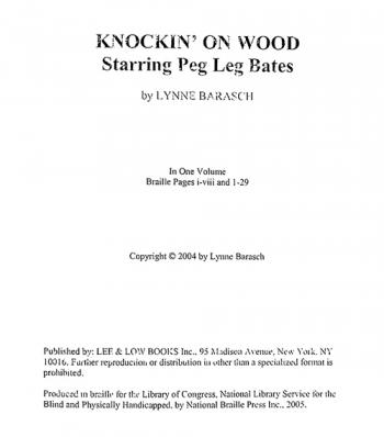 Knockin' on wood : starring Peg Leg Bates