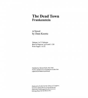 The dead town : frankenstein