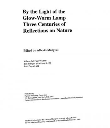  By the light of the glow-worm lamp : three centuries of reflections on nature