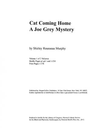  Cat coming home : a Joe Grey mystery