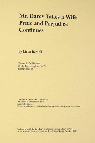  Mr. Darcy takes a wife : pride and prejudice continues