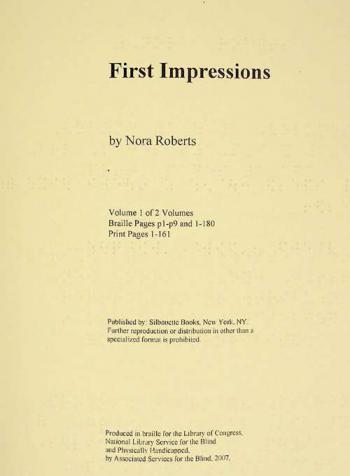  First impressions