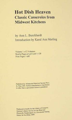 Hot dish heaven : classic casseroles from Midwest kitchens