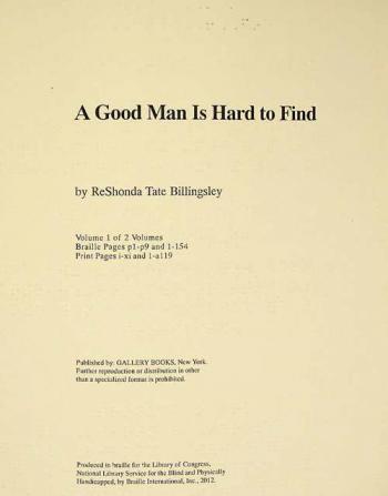  A good man is hard to find