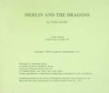Merlin and the dragons
