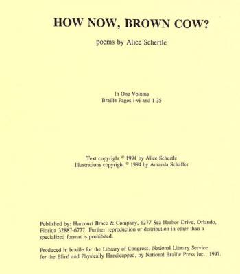 How now, brown cow ?