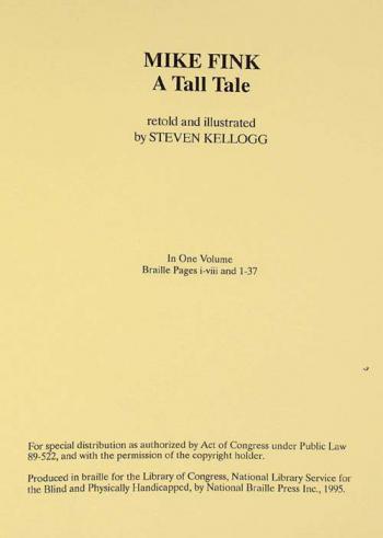 Mike Fink : a tall tale