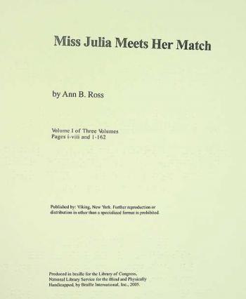  Miss Julia meets her match