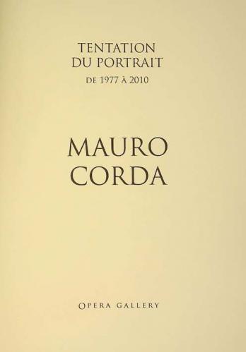  Mauro Corda : tentation du Portrait de 1977 A 2010