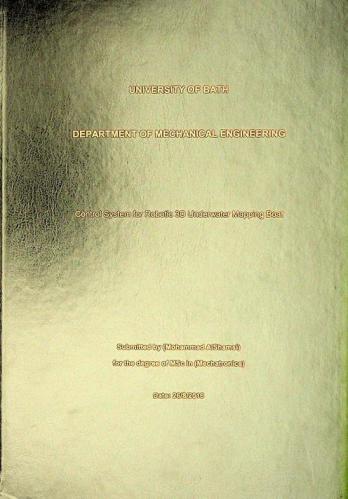 Control system for robotic 3D underwater mapping boat