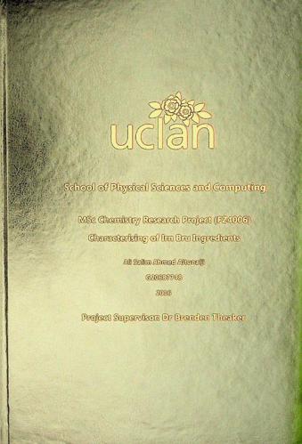 Characterising of Irn Bru ingredients