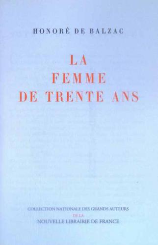 La femme de trente ans