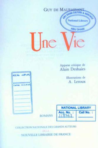  Une vie