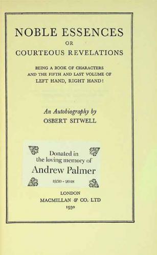  Noble essences, or, Courteous revelations : being a book of characters and the fifth and last volume of Left hand, right hand !