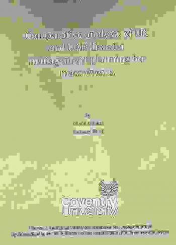  Comparative analysis of UK and UAE disaster management planning for mass events