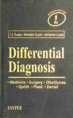  Differantial diagnosis : medicine, surgery, ob/gyn, ophth, paed, dental