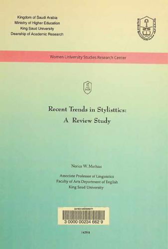  Recent trends in stylistics : a review study