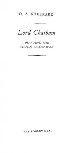 Lord Chatham : Pitt and the Seven Years' War