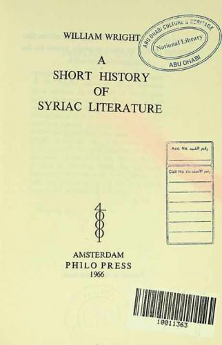  A short history of Syriac literature