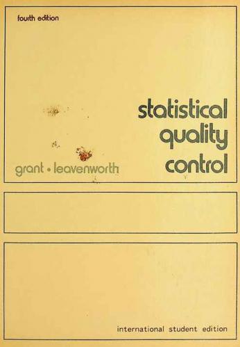 Statistical quality control