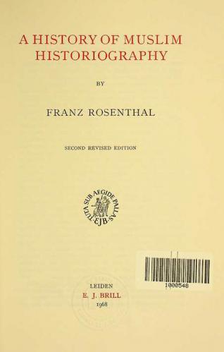  A history of Muslim historiography