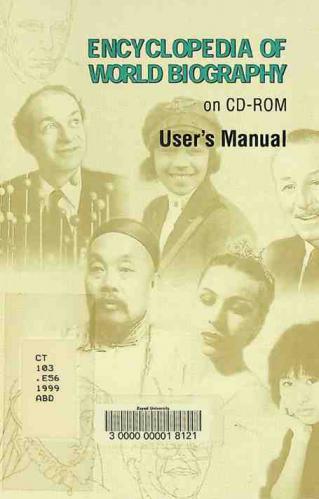 Encyclopedia of world biography on CD-ROM : User's manual