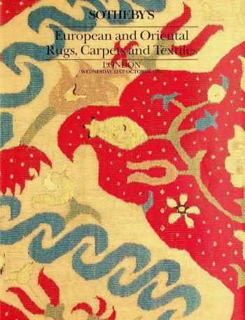  European and Oriental  rugs, Carpets and textiles : day of sale Wednesday, 21st October 1992