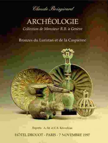  Archéologie : collection de Monsieur R.B. à Genève, bronzes du Luristan et de la Caspienne, collection de Monsieur Pierre M., archéologie mésopotamienne : vente aux enchères publiques le Vendredi 7 Novembre 1997, Paris-Hôtel Drouot