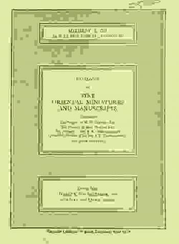  Catalogue of fine Oriental miniatures and manuscripts