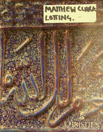  Islamic art and Indian miniatures : the property of the Lord Elphinstone, the Munson-Williams-Proctor Institute Museum of Art, the Newberry Library, Chicago, the Dr. Arthur M. Sackler Collections, the Lady Soames ... the estate of Frank A. Vanderlip Jnr. ... and Rugs and carpets from various sources ... 18, 20 October 1994