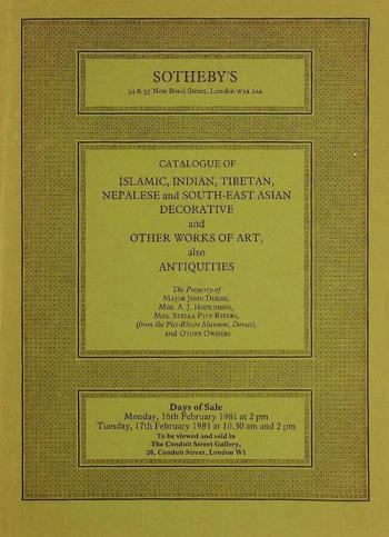 Decorative and other Islamic, Indian, Tibetan, Nepalese and South-east Asian works of art : art reference books, ancient glass, Egyptian, Middle Eastern, Greek, Etruscan and Roman antiquities ... which will be sold by auction by Sotheby Parke Bernet & Co. ..