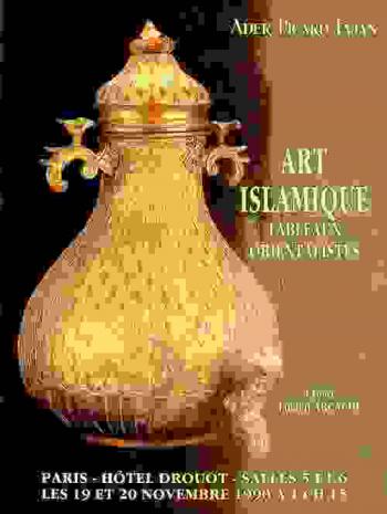  Art islamique, tableaux orientalistes : vente les lundi 19 et mardi 20 Novembre 1990 à 14h15, salles 5 et 6