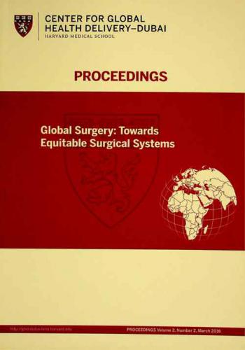 Global surgery : towards equitable surgical systems