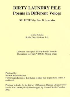  Dirty laundry pile : poems in different voices