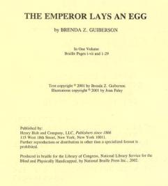  The emperor lays an egg