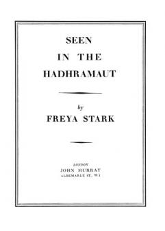 Seen in the Hadhramaut