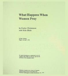  What happens when women pray