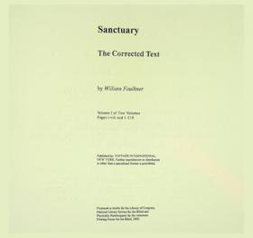  Sanctuary : the corrected text