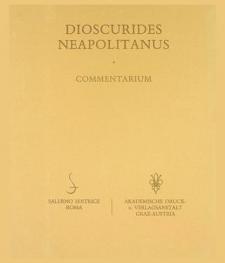  Dioscurides Neapolitanus, Biblioteca nazionale di Napoli, Codex ex Vindobonensis Graecus 1 : commentarium