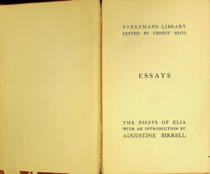  The essays of Elia